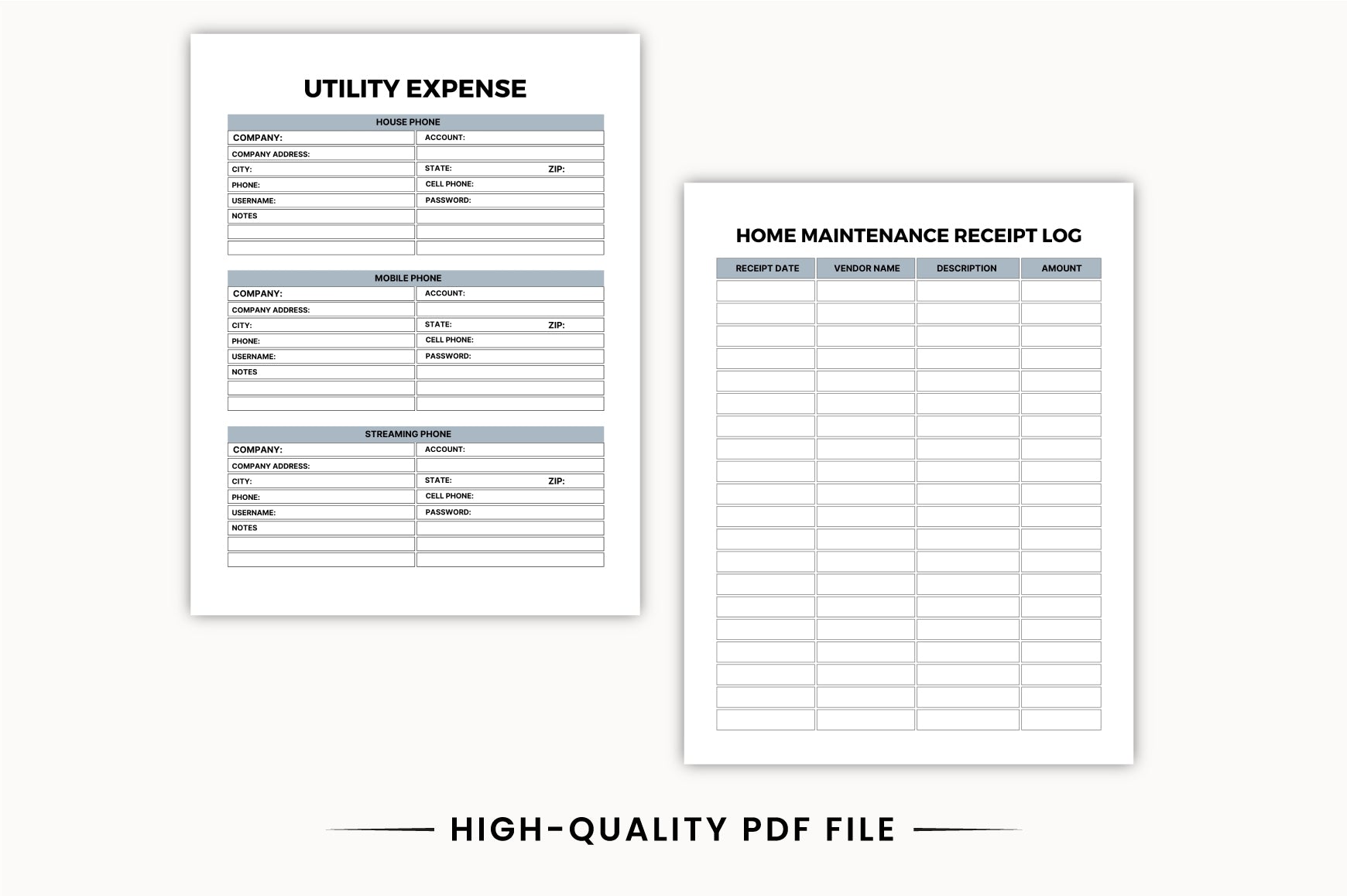 Home Upkeep Planner