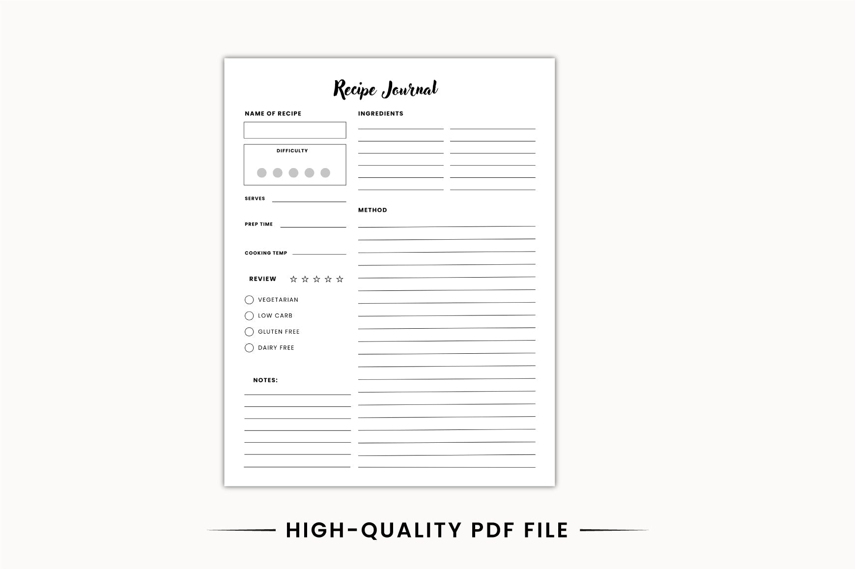 Recipe Journal