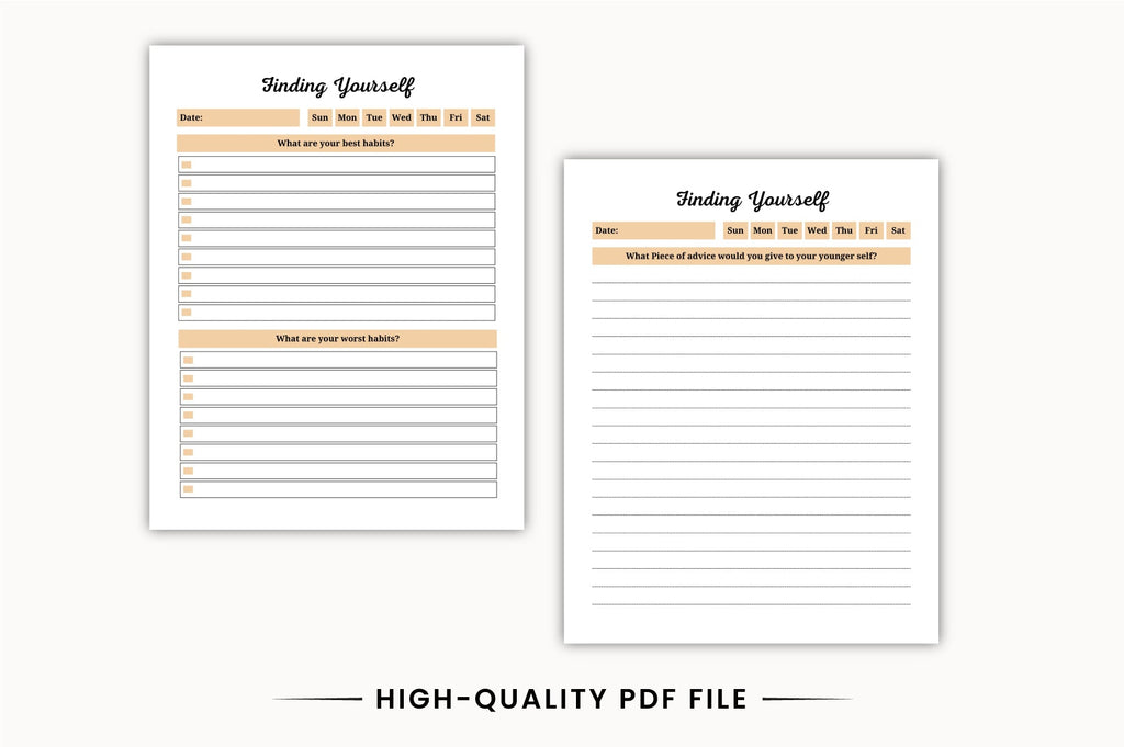 The Self Discovery Growth Journal Planner