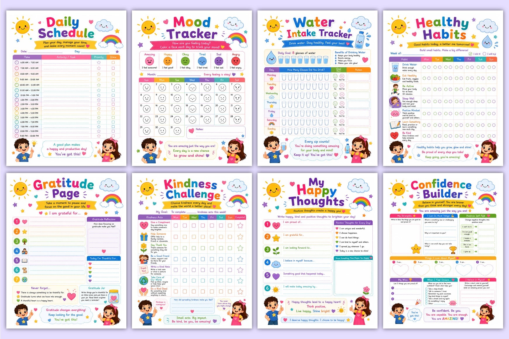 Positive Mind For Kids Planner