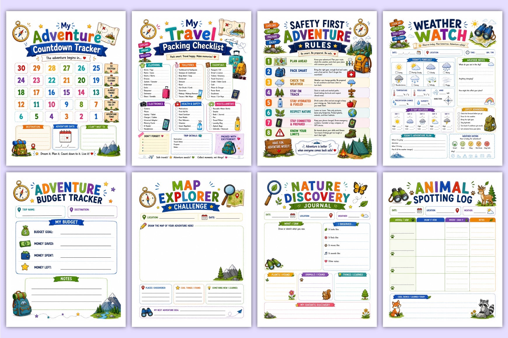 Smart Adventures For Kids Planner