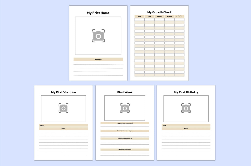Newborn Memory Milestone Book