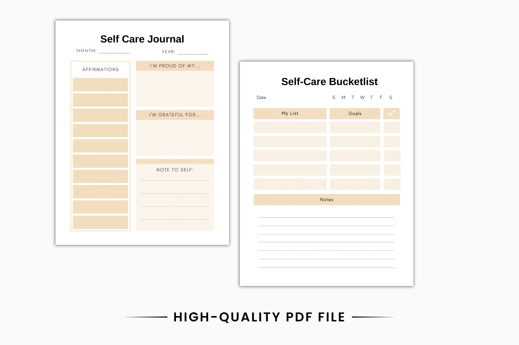 Wellness Self-Care Planner