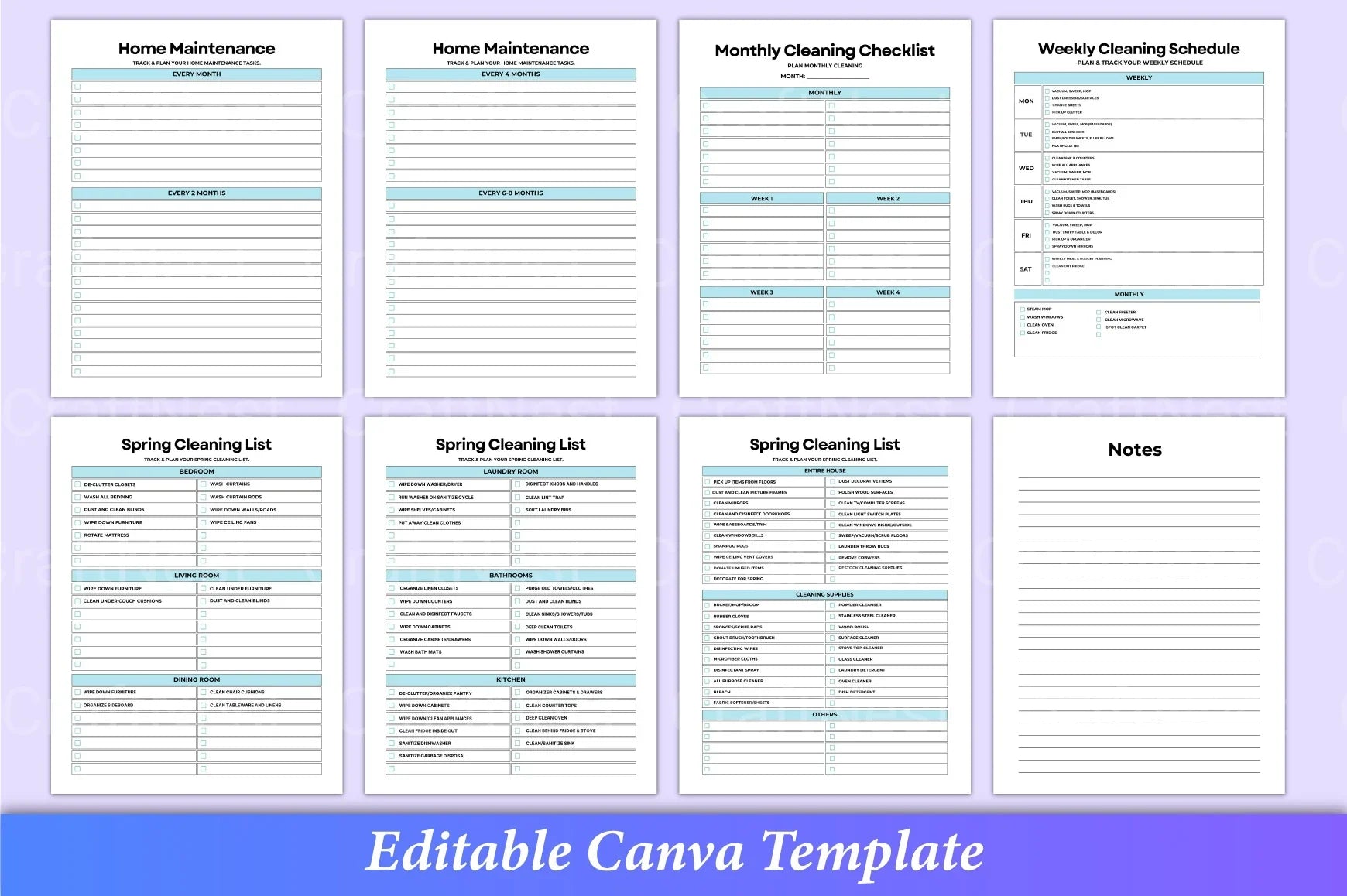 ADHD Printable Planner decluttering and household task organizer