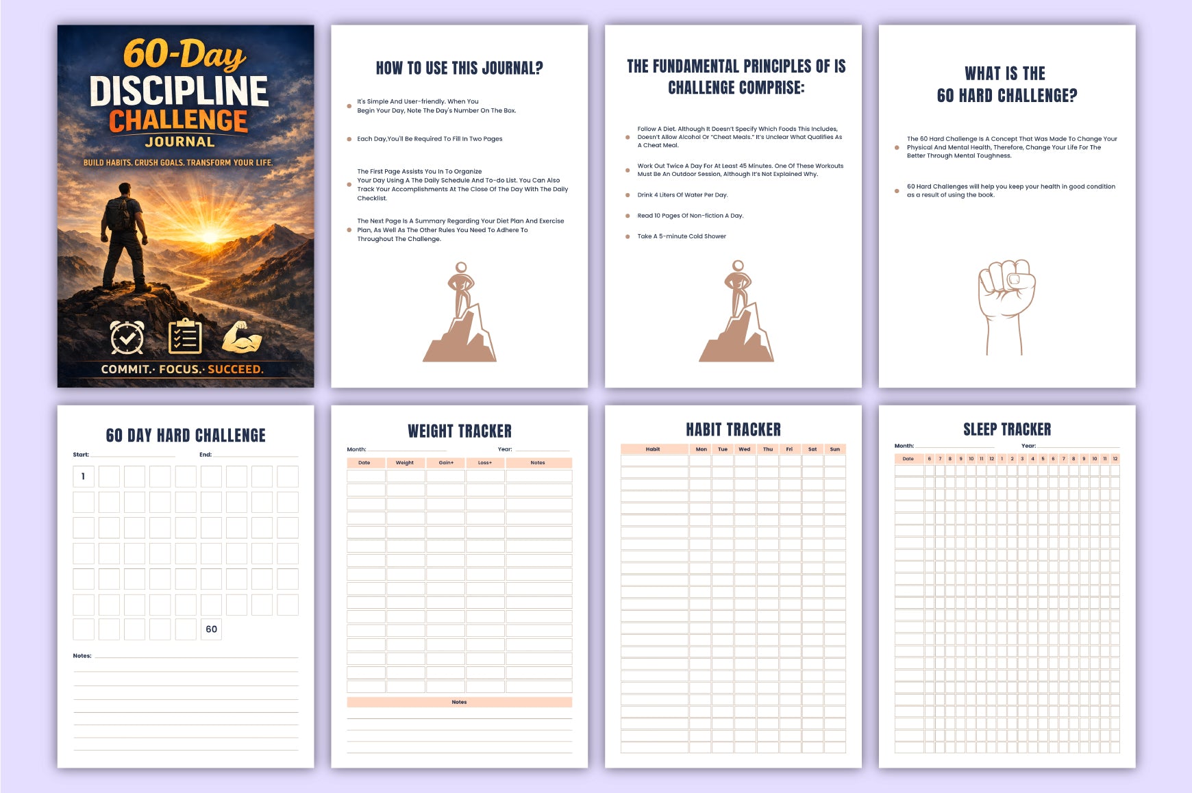 Day Discipline Challenge Journal