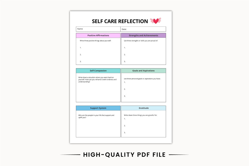 Self Care Reflection Workbook