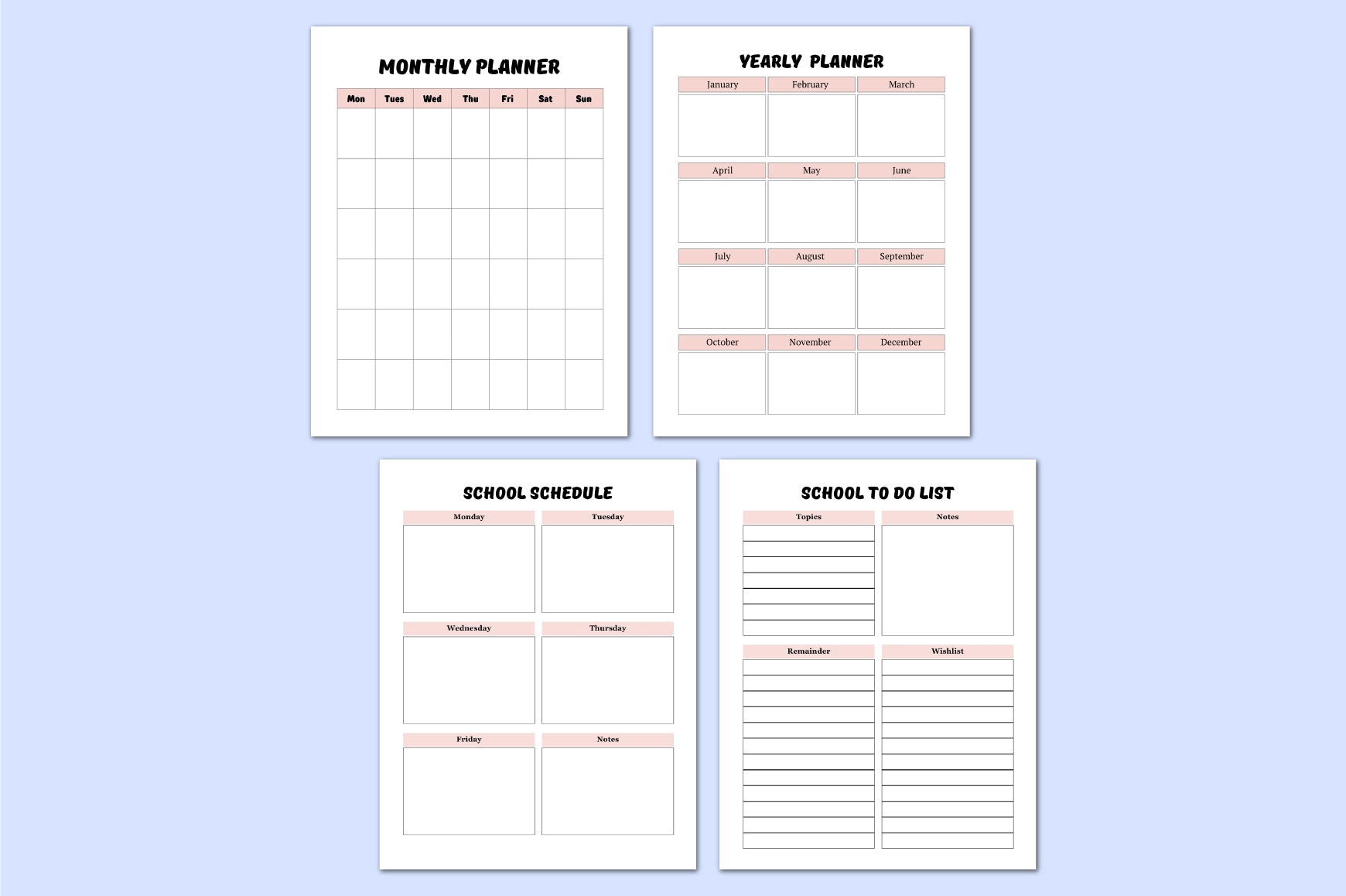 School Study Planner