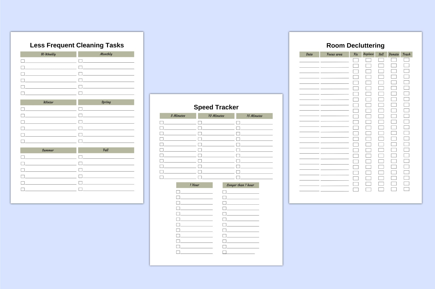 Adhd Cleaning Declutter Planner