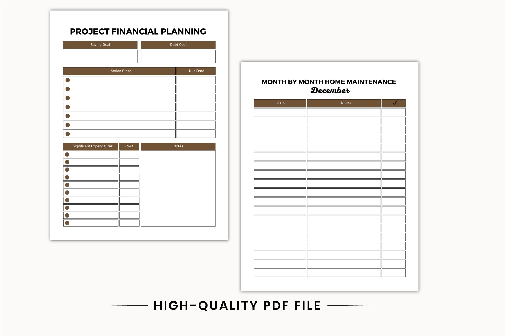 Household Maintenance Planner