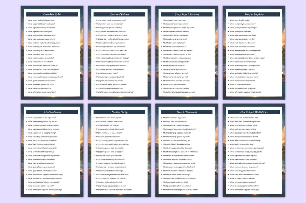 Calm Clarity Prompts Collection
