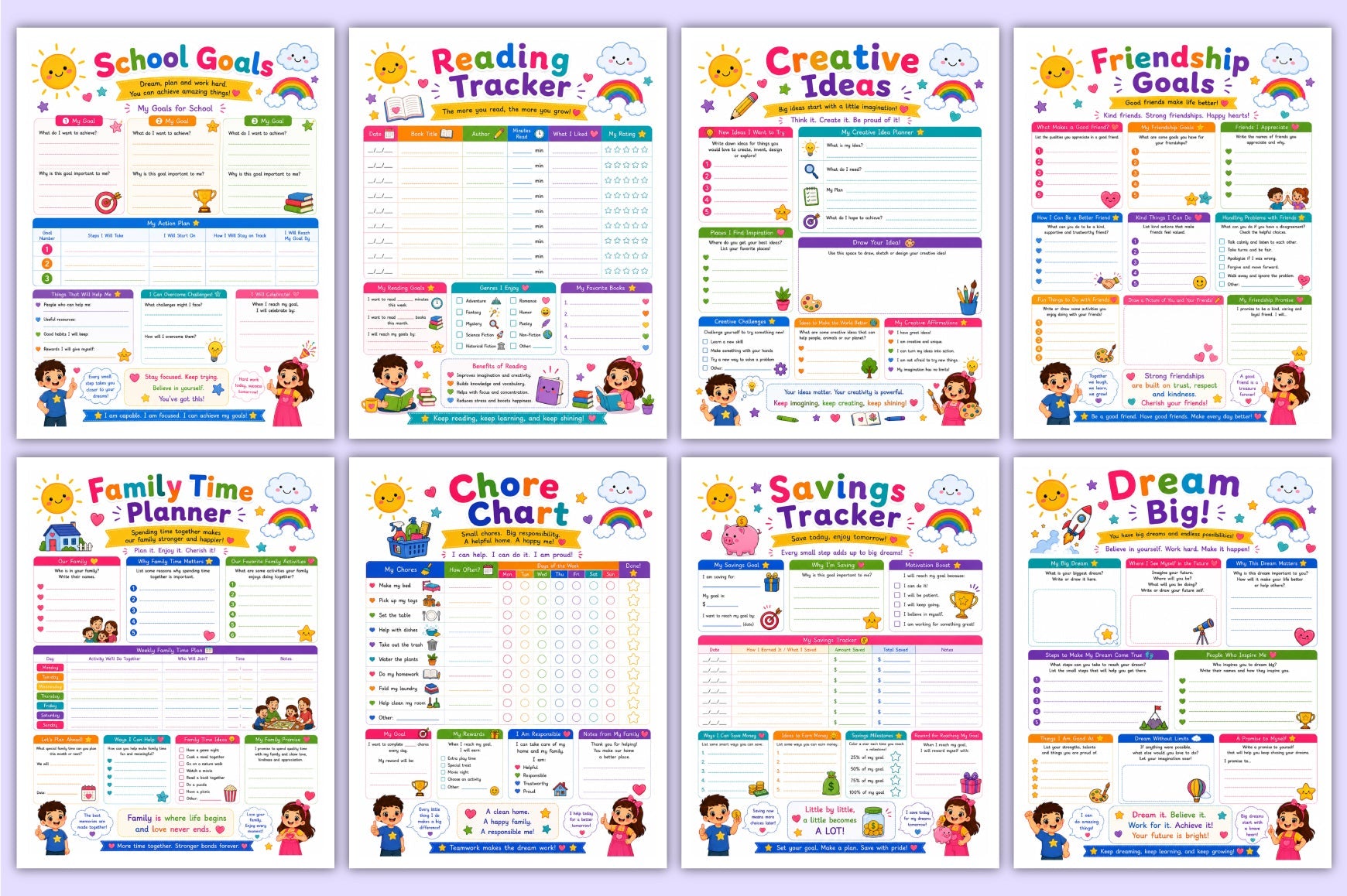 Positive Mind For Kids Planner