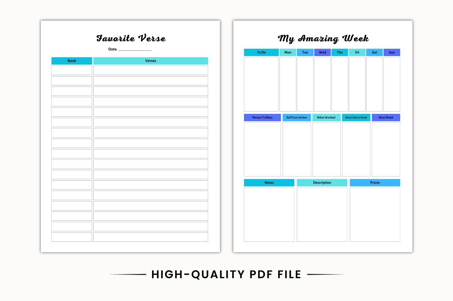 Christian Bible Devotional Planner