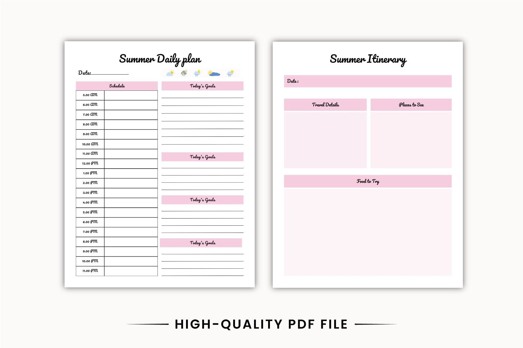 Kids Summer Activity Planner
