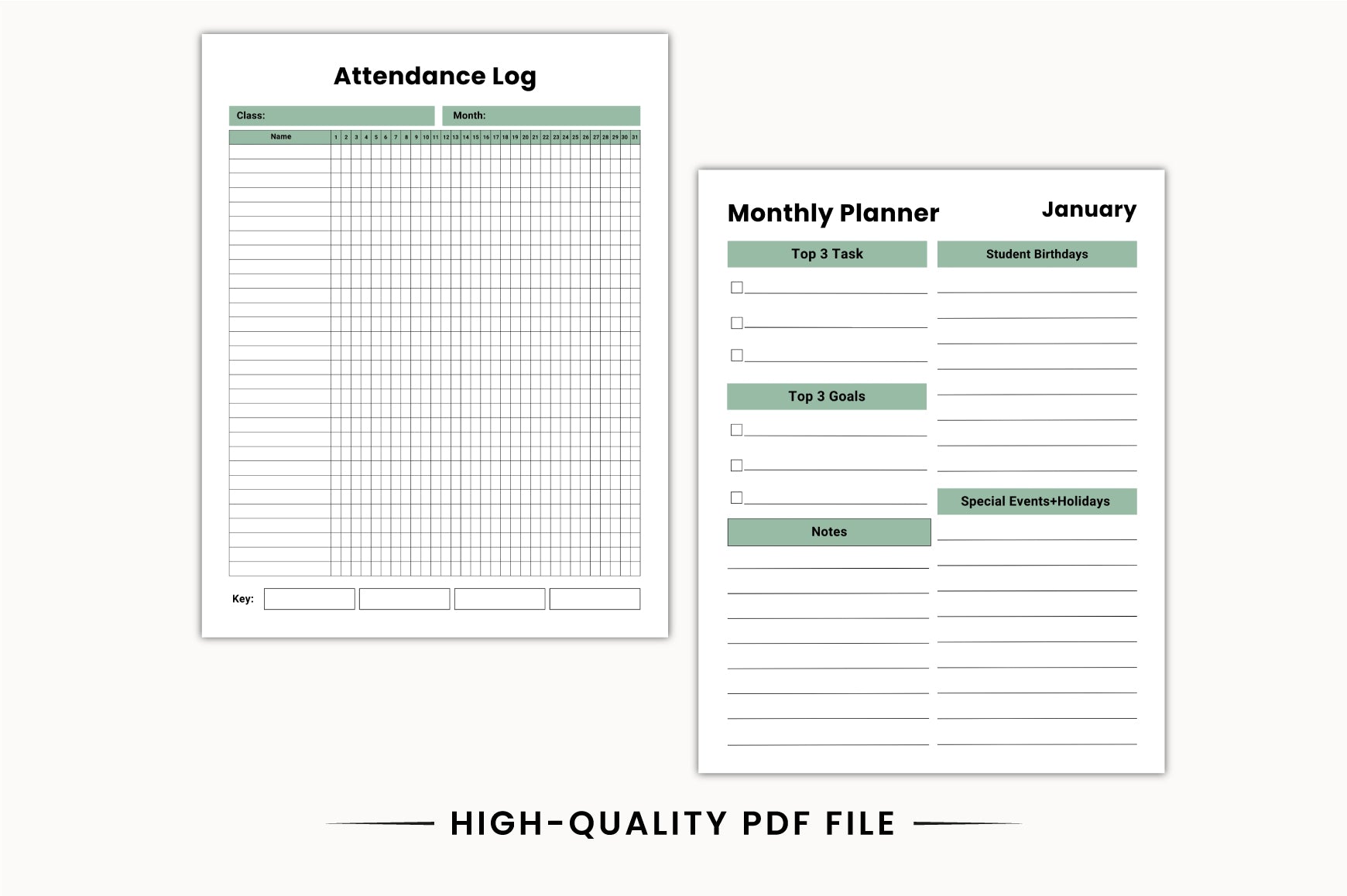 Teacher Classroom Planner