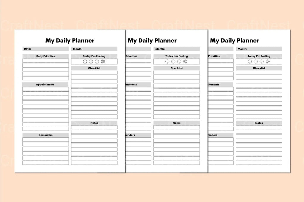 ADHD Productivity Planner complete printable planner preview