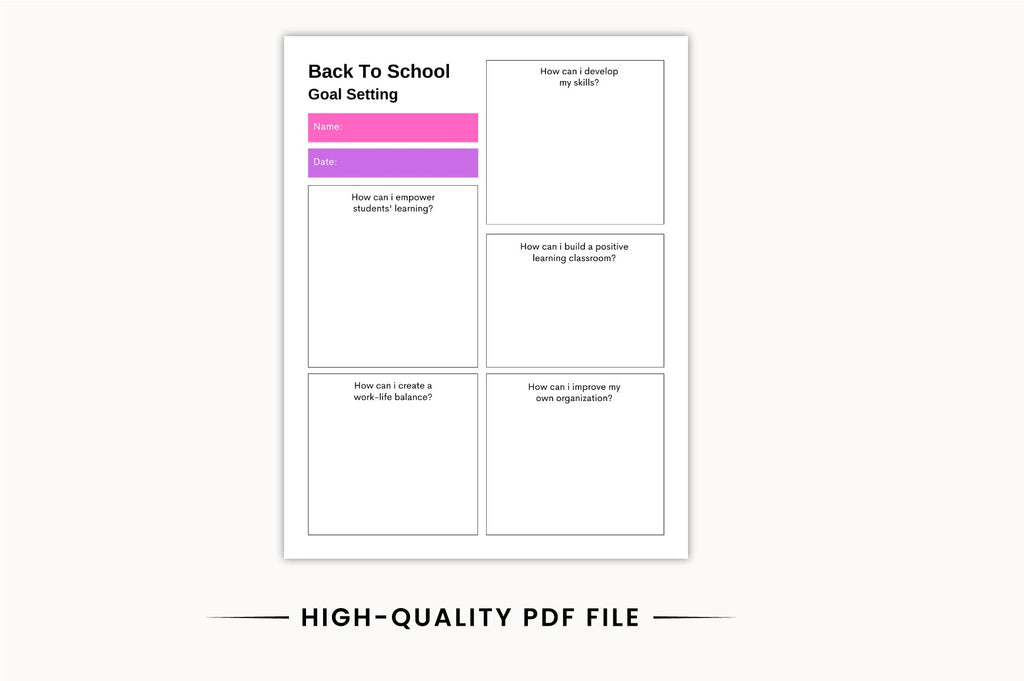 Back to School Academic Planner