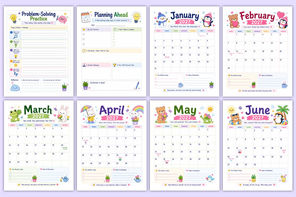 Executive Skills For Kids Planner