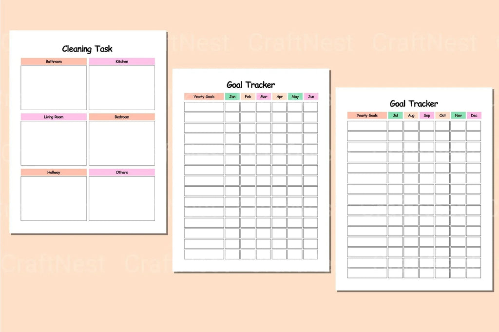ADHD Printable Planner school productivity and focus worksheets