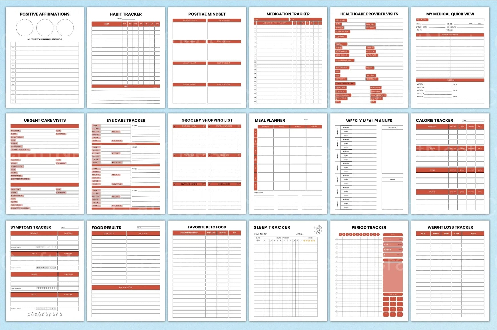 ADHD Printable Planner time blocking and task management pages