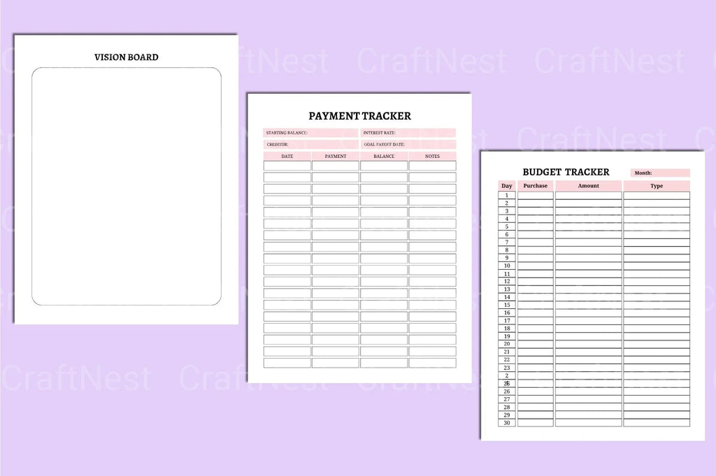 ADHD Printable Planner complete life organization workbook preview