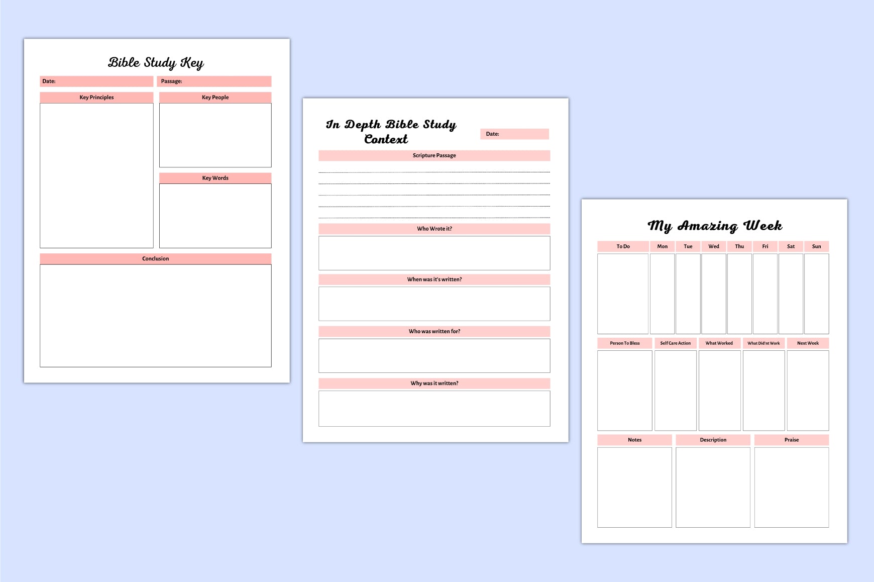 Bible Devotional Planner