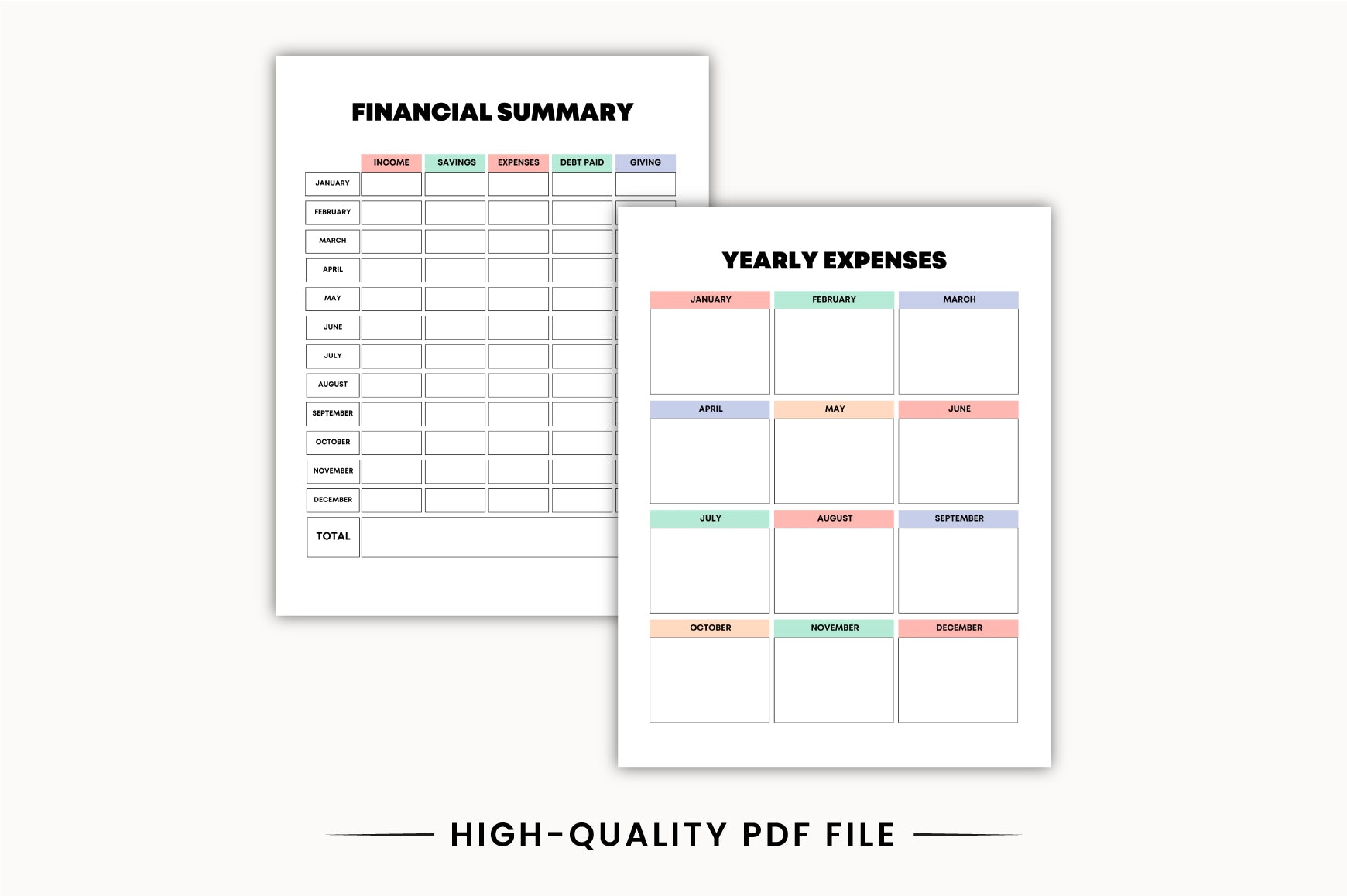 Rainbow Money Planner