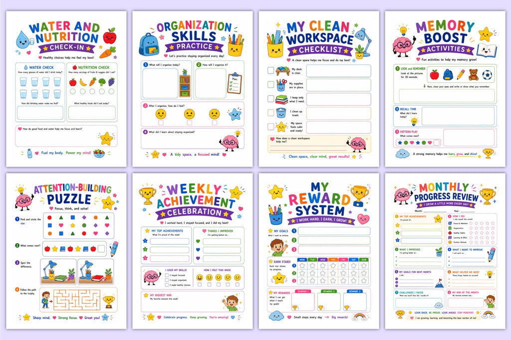 Focus And Attention For Kids Planner