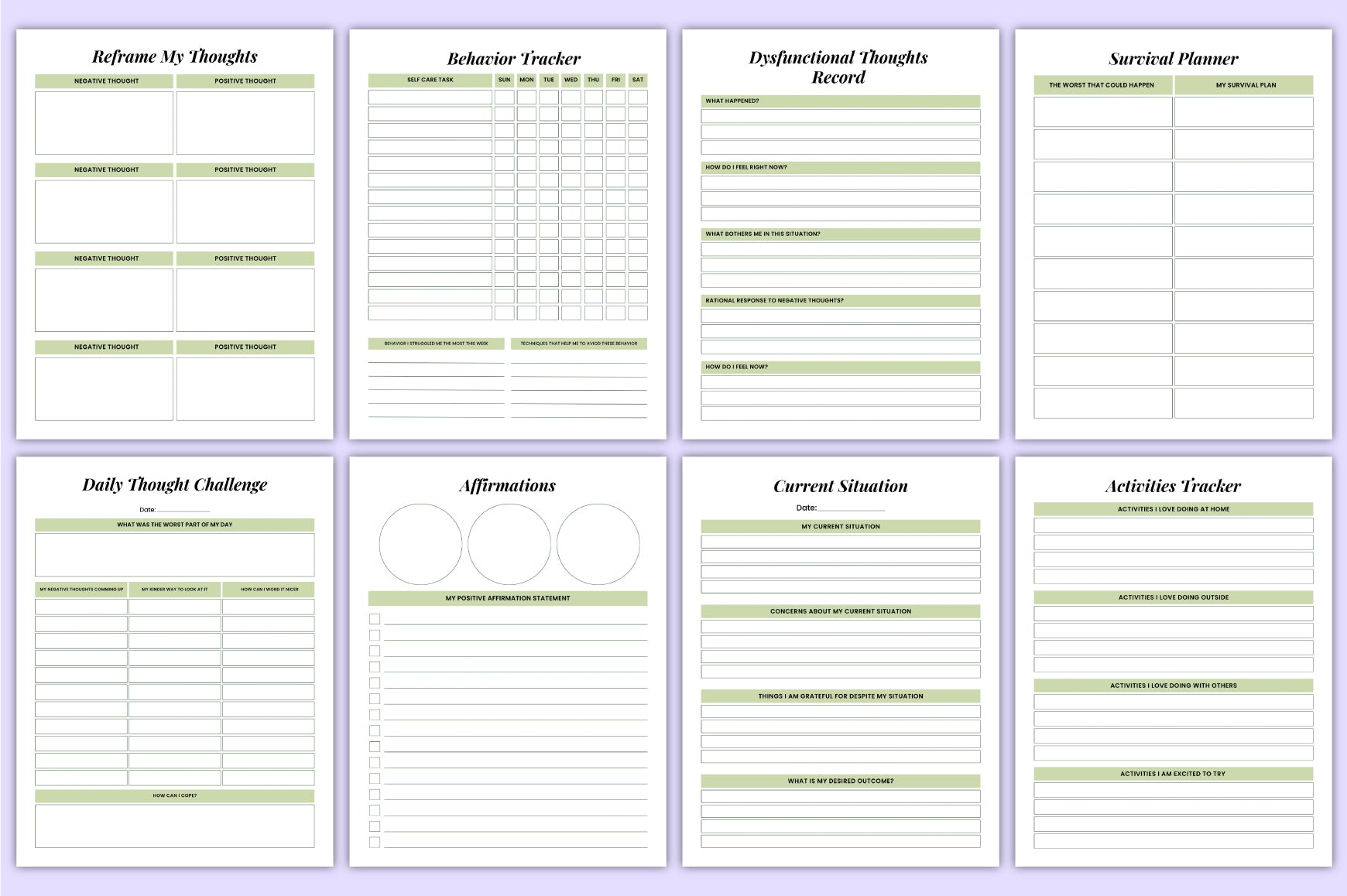 Therapy Self Care Workbook