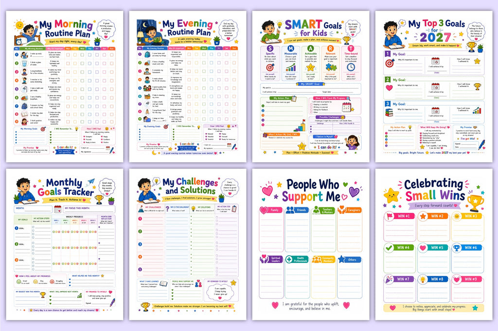 Goal Setting For Kids Workbook
