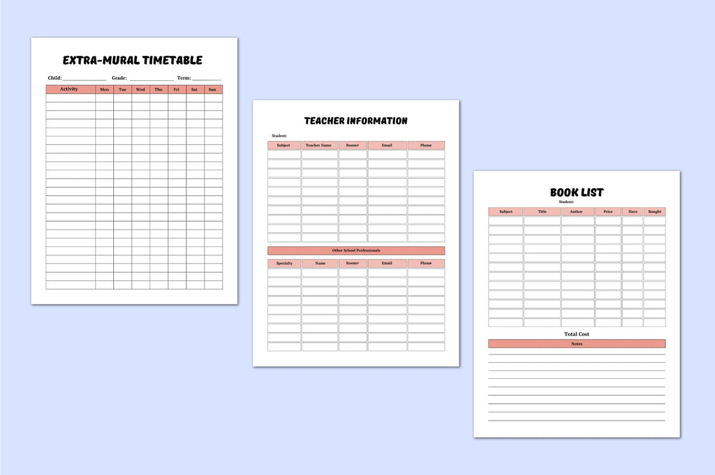 School Study Planner