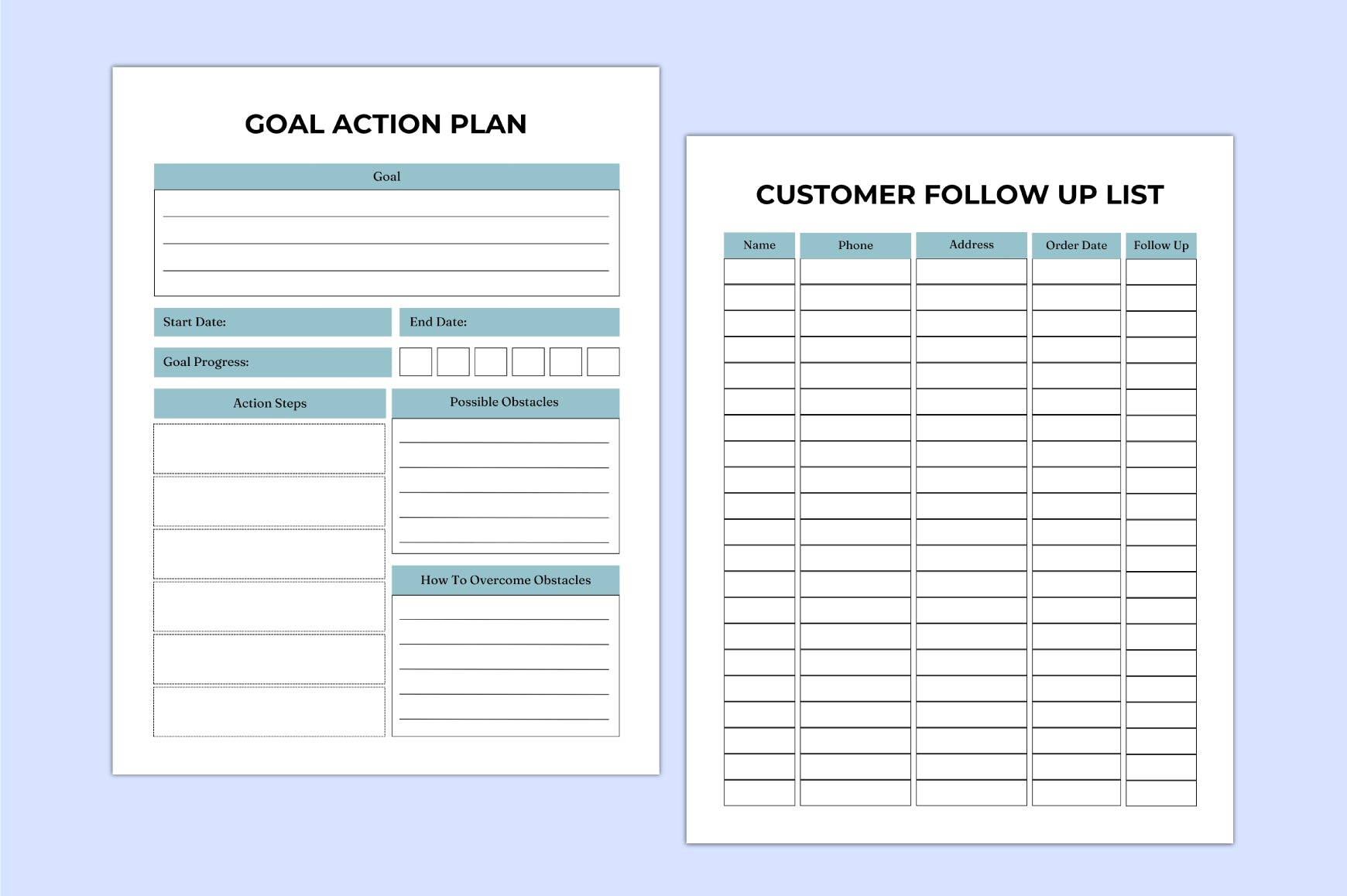 Shirt Business Planner