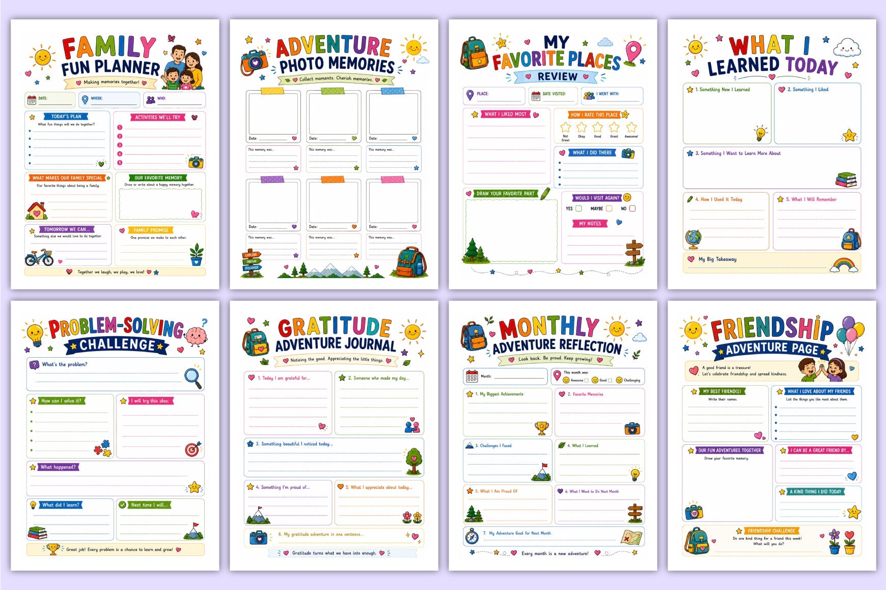 Smart Adventures For Kids Planner