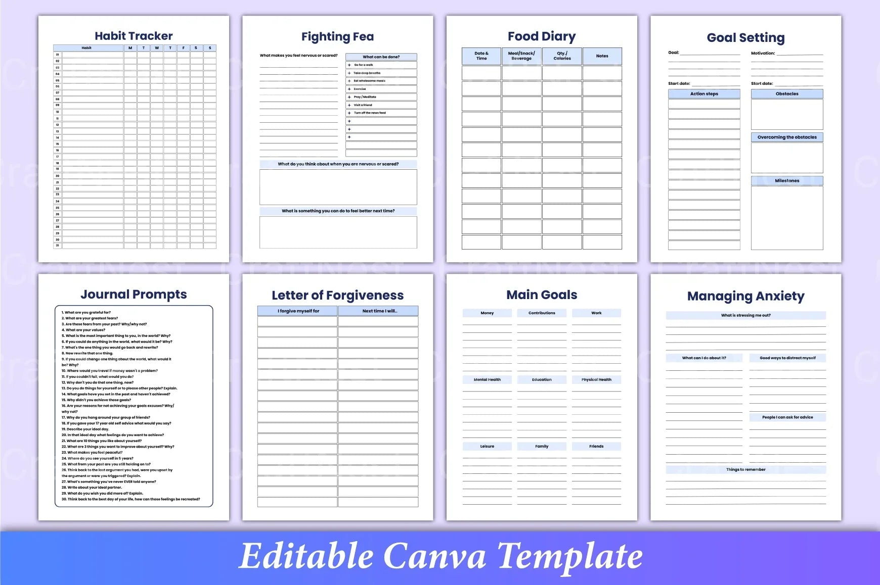 ADHD wellness workbook covering emotional health, focus improvement, and organization