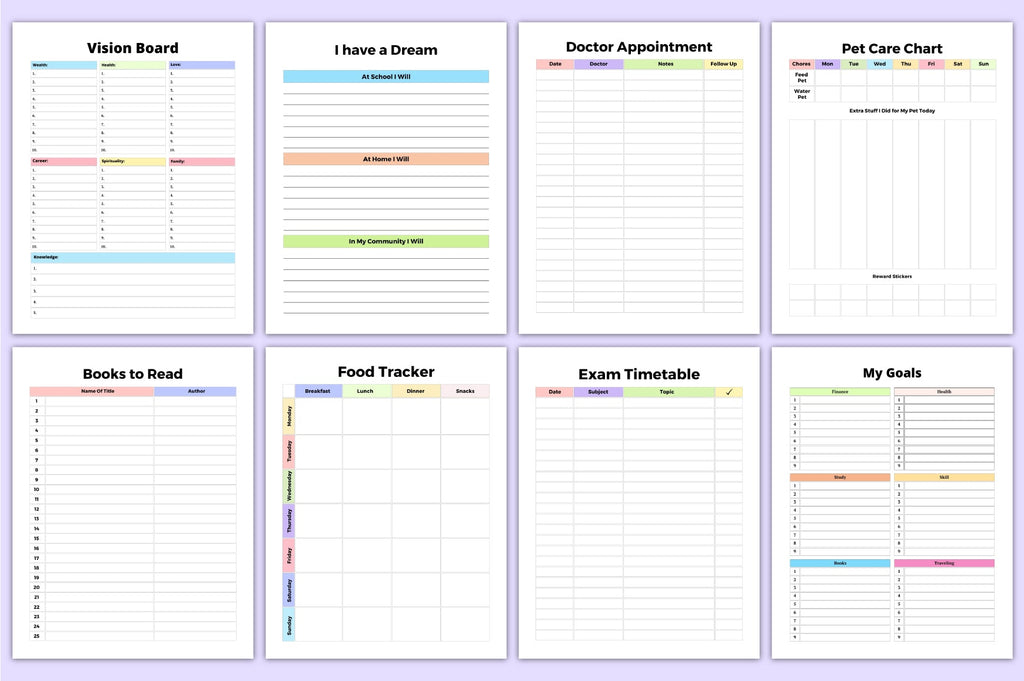 Adhd Activity For Kids Planner