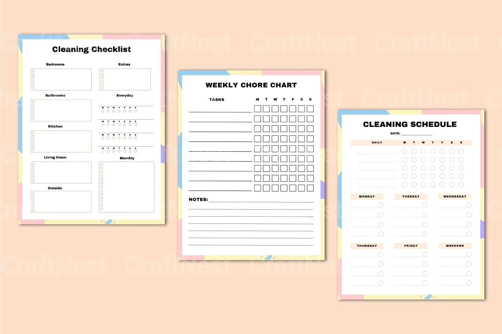ADHD Printable Planner complete home cleaning planner preview