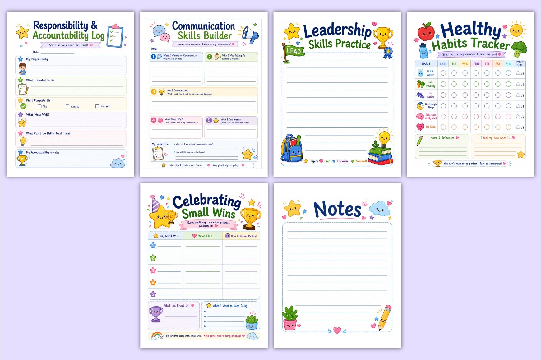 Executive Skills For Kids Planner