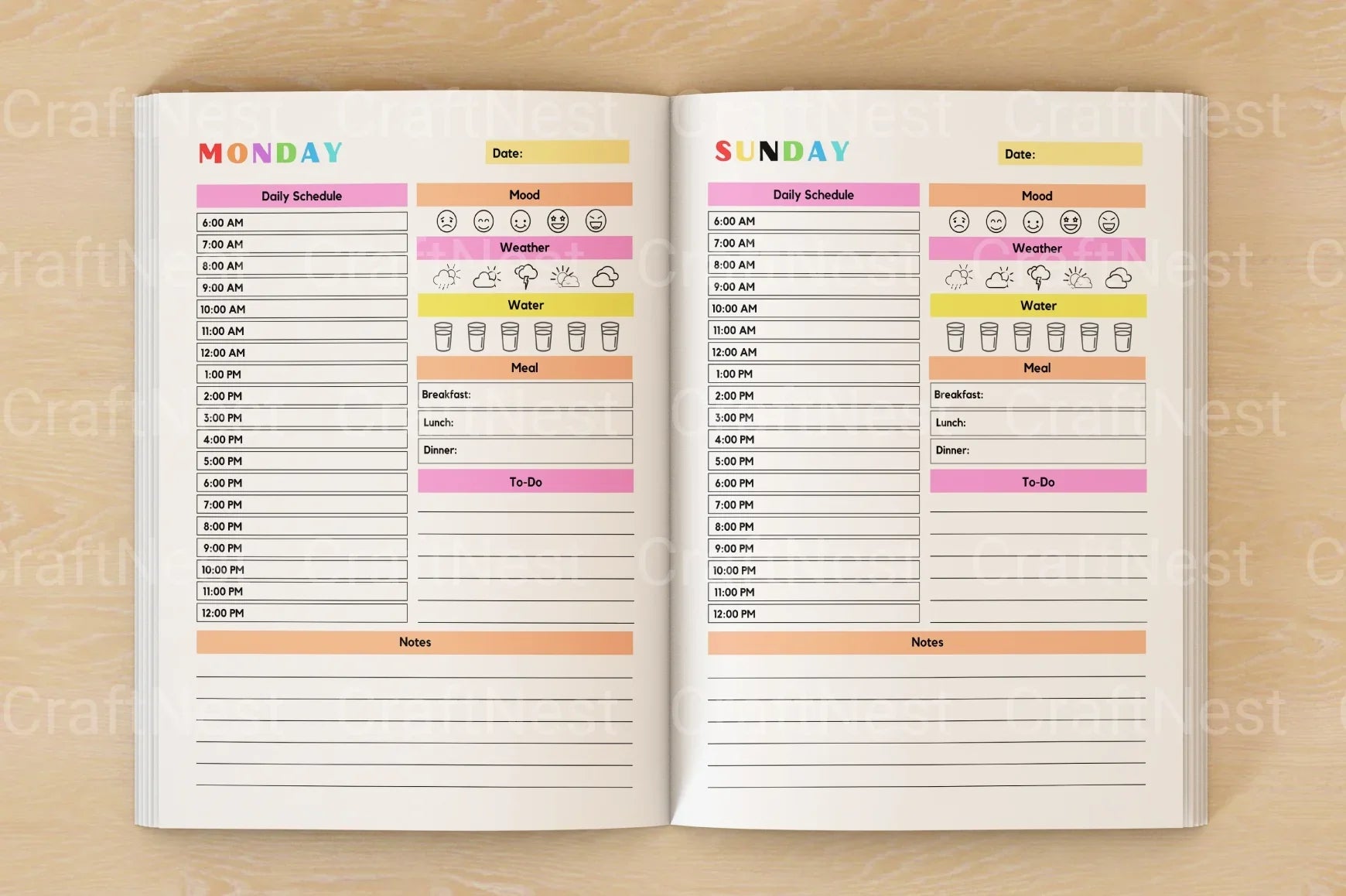ADHD Printable Planner behavior tracker and reward chart for kids