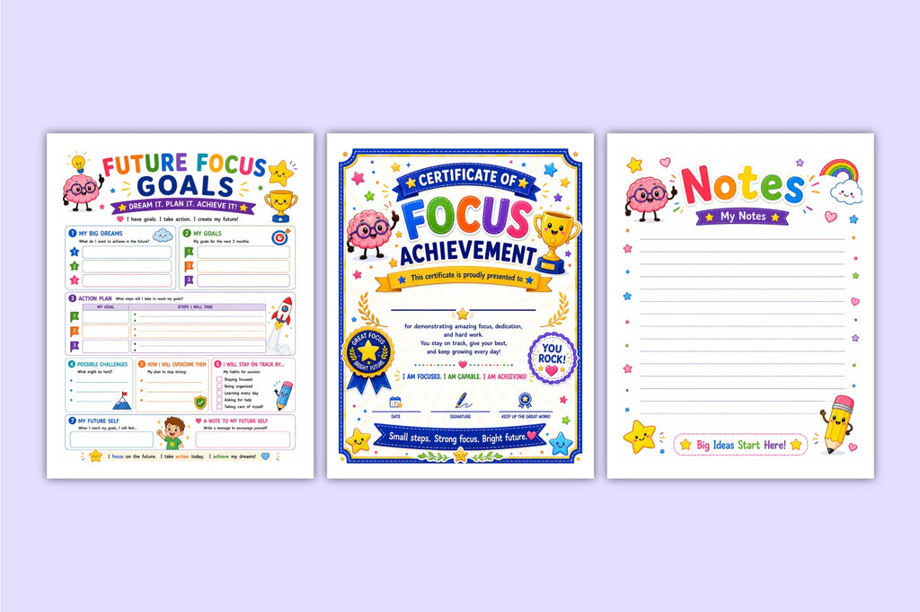 Focus And Attention For Kids Planner