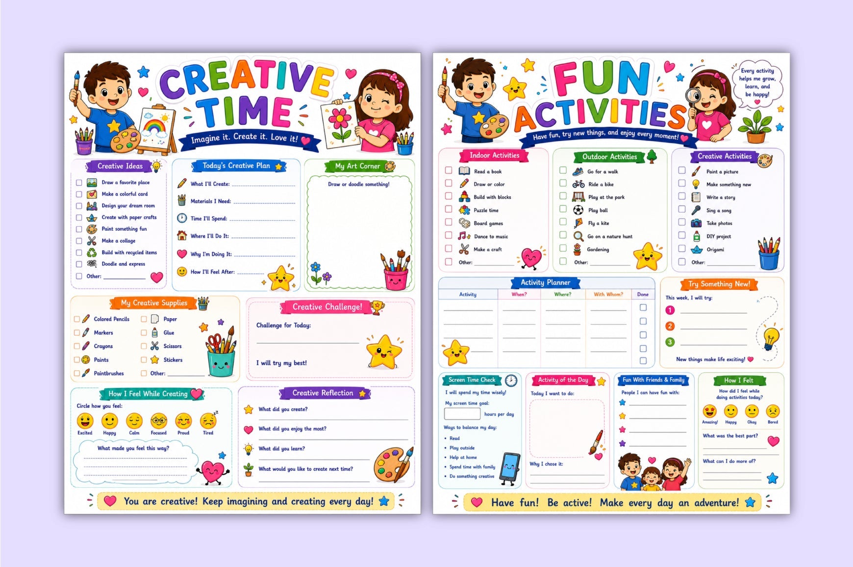 Adhd For Kids Planner