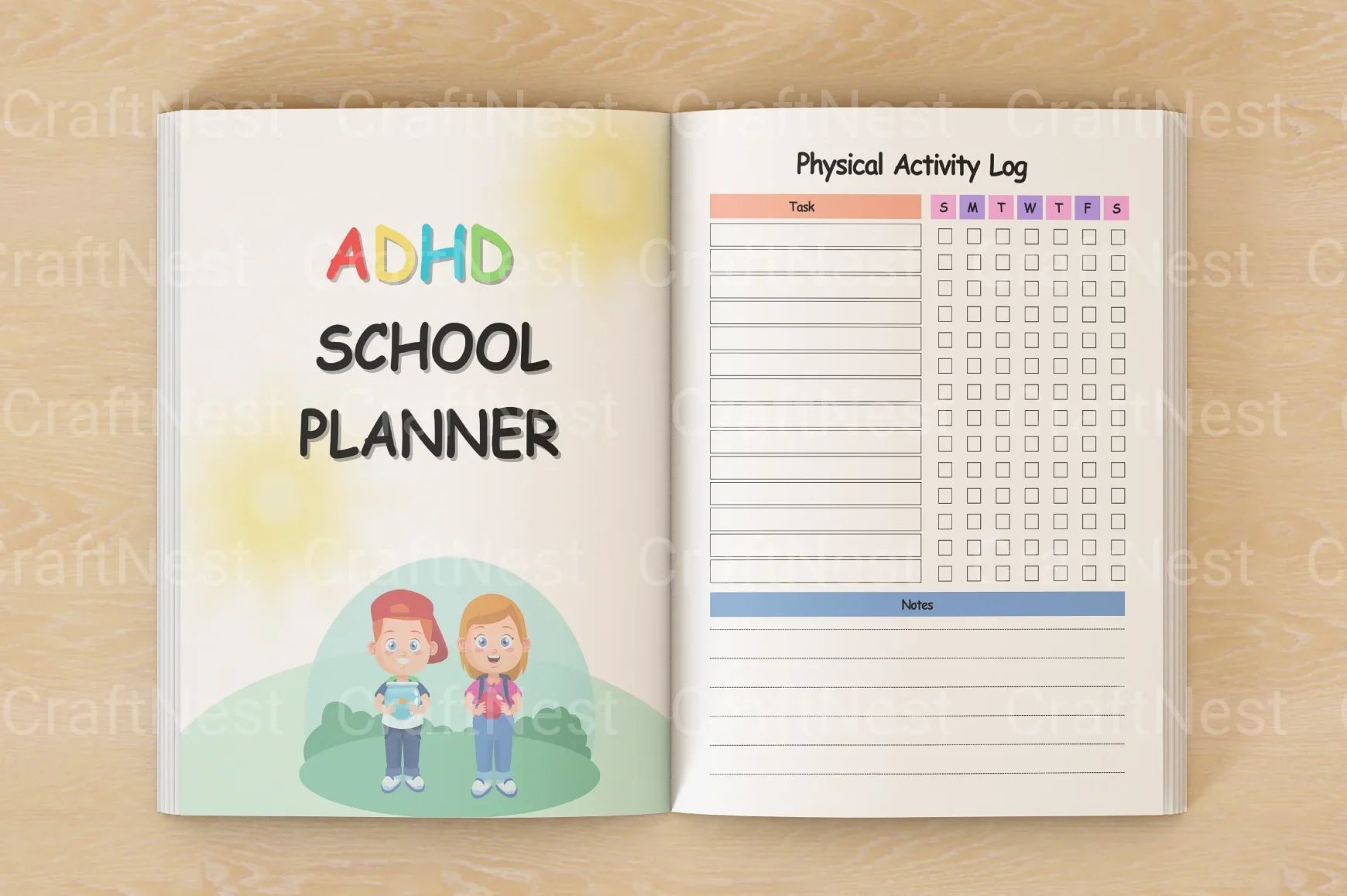 ADHD Printable Planner exam preparation and study planner