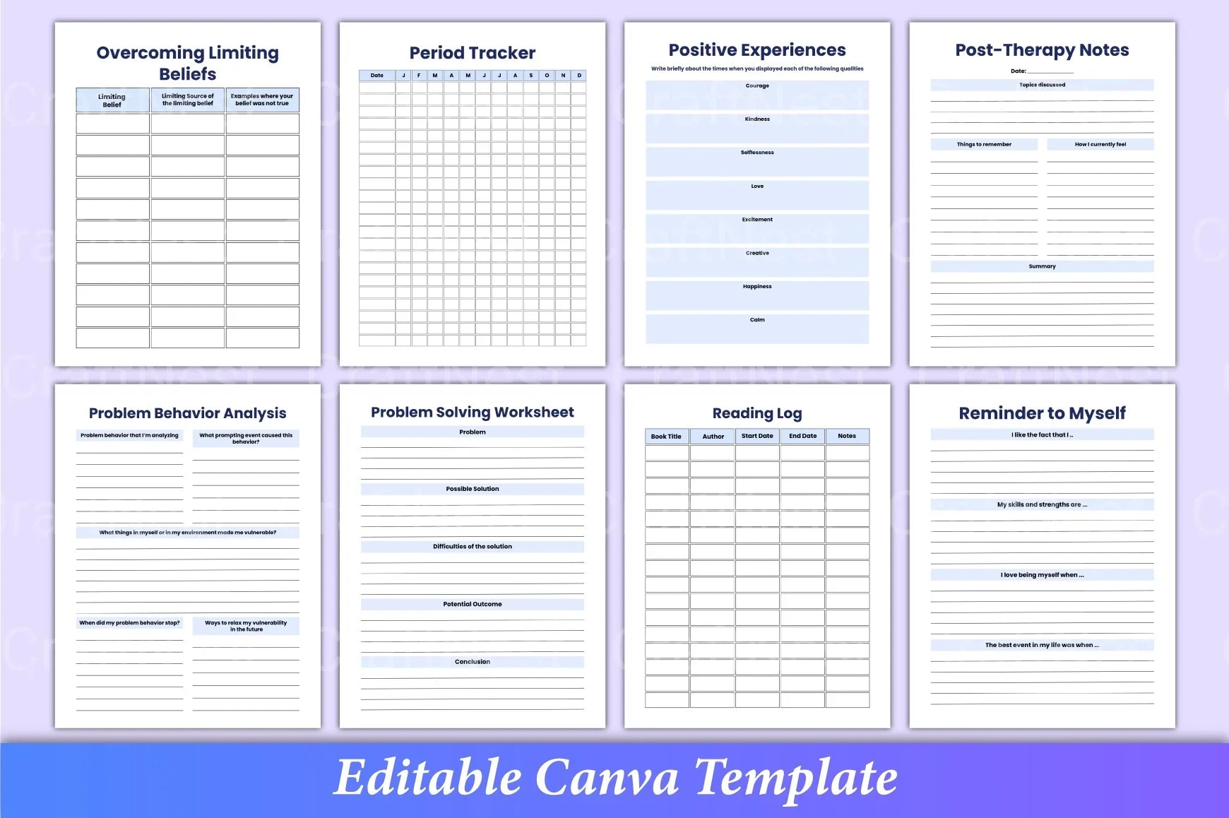 ADHD Printable Planner preview page showing structured focus layout