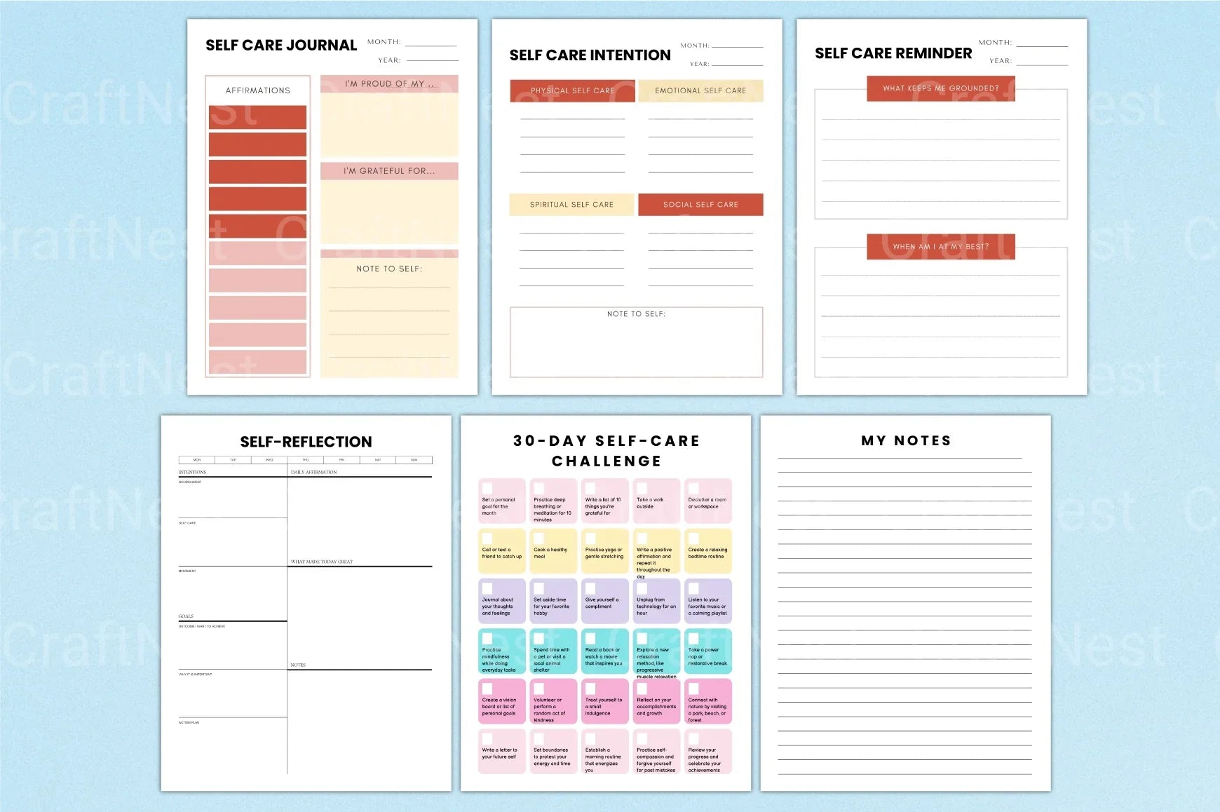 ADHD Printable Planner complete adult productivity planner preview