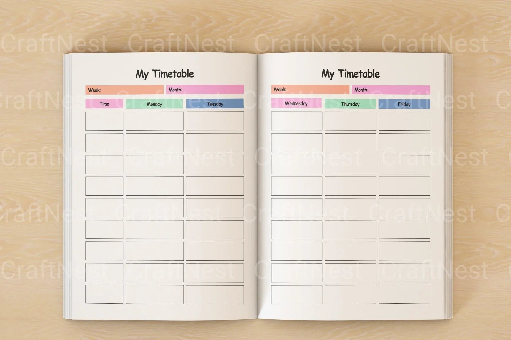 ADHD Printable Planner daily classroom organization pages