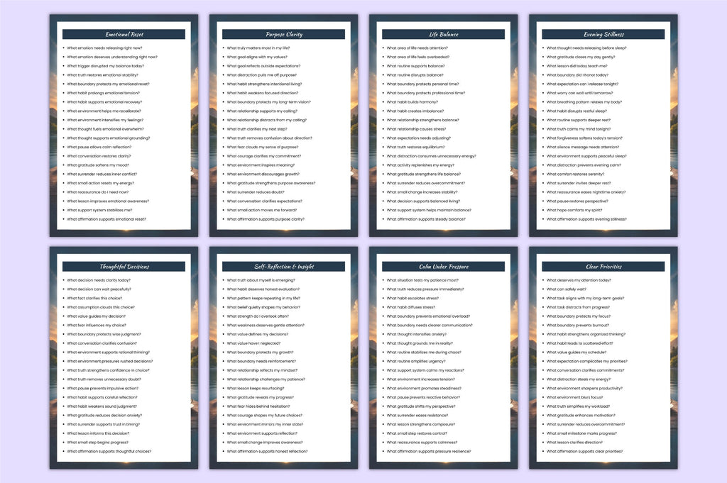 Calm Clarity Prompts Collection
