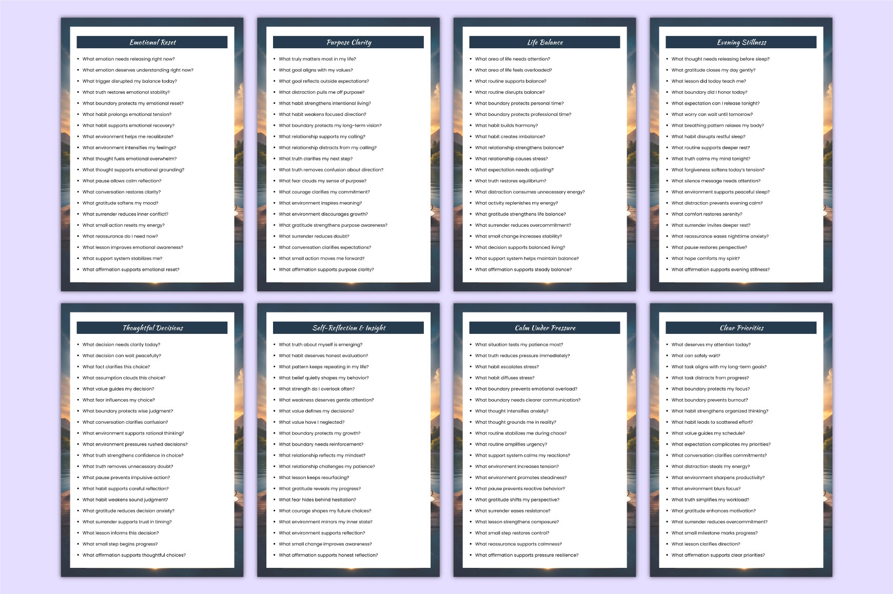 Calm Clarity Prompts Collection