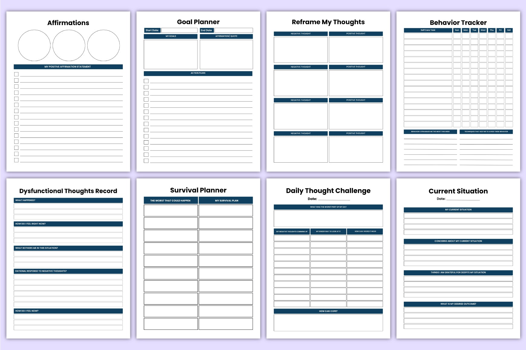 Anxiety Depression Planner