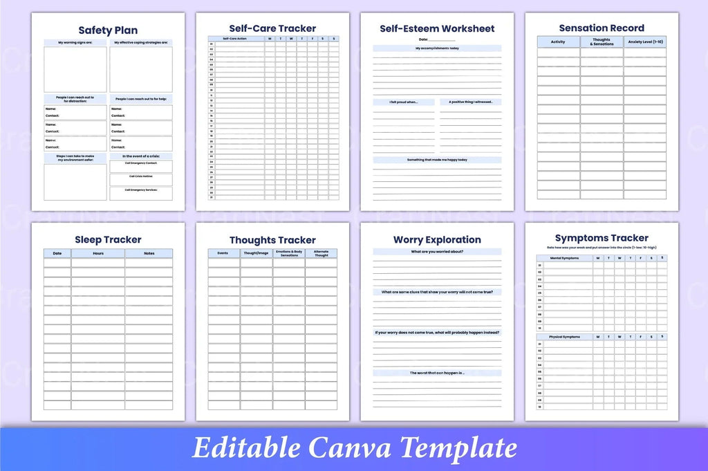 ADHD Printable Planner preview page for enhanced productivity system