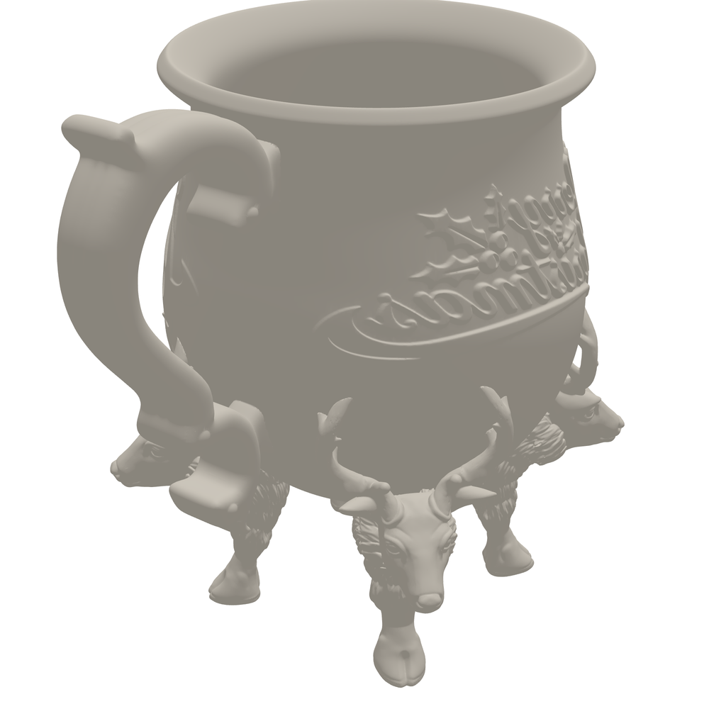 Santas Mug Merry Christmas 3D Print STL File