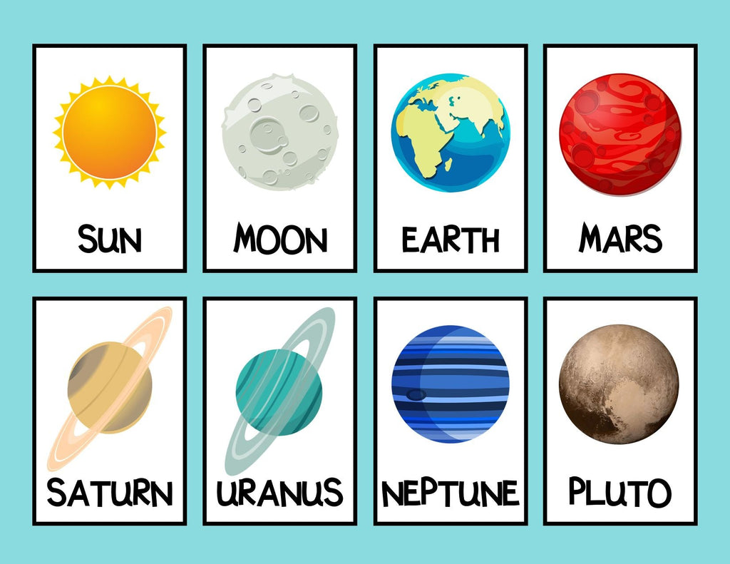 Solar System Flashcards for Kids