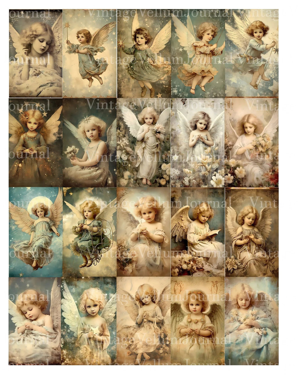 Baby Angels Junk Journal Pages